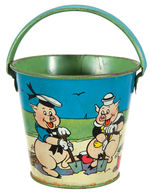 THE THREE LITTLE PIGS SMALLEST SIZE SAND PAIL.