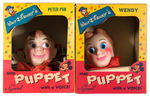 “PETER PAN” CHARACTER BOXED GUND HAND PUPPETS.