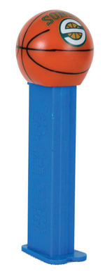 SEATTLE SUPERSONICS TEST PEZ DISPENSER.