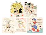 "THE THREE LITTLE PIGS/DONALD DUCK" GREETING CARDS.