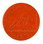 CIRCA 1885 "MERRY-GO-ROUND" TOKEN ADVERTISES ATLANTIC CITY'S YOUNG AMUSEMENT CO.