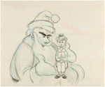 DISNEY ANIMATOR TOM OREB MISCELLANEOUS ORIGINAL ART LOT OF EIGHT.