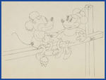 TOUCHDOWN MICKEY MICKEY MOUSE PRODUCTION DRAWING.