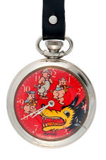 "THREE LITTLE PIGS" INGERSOLL POCKET WATCH & FOB.