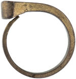 "McKINLEY & HOBART" 1896 HORSESHOE NAIL RING.