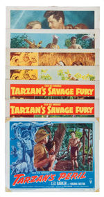 "TARZAN" LOT OF NINE ORIGINAL RELEASE MOVIE LOBBY CARDS.