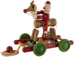 "RUDOLPH THE RED-NOSED REINDEER" & SANTA CLAUS JAYMAR PULL TOY.