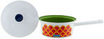 "PETER MAX" ENAMELED COOKWARE LOT.