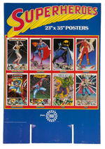 DC COMICS "SUPERHEROES" POSTER DISPLAY BIN WITH BATMAN.