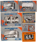 NYWF 1939-40 LOT OF FOUR POSTCARD SETS AND 11 PHOTO SETS IN FOLDER MAILERS.