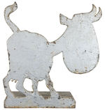 JOHN HELD JR. STYLE CAST IRON COW DOORSTOP.