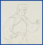 SNOW WHITE AND THE SEVEN DWARFS PRINCE CHARMING  PRODUCTION DRAWING.