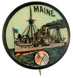 "MAINE" PRE-SPANISH AMERICAN WAR CLASSIC BUTTON.