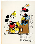 MICKEY AND MINNIE MOUSE EARLY STUDIO ISSUED FAN CARD.