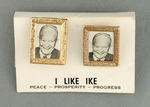 "I LIKE IKE" REAL PHOTOS CUFFLINK SET.