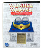 "WONDER WOMAN TIARA, BRACELETS AND EARRINGS PROP SET."