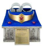 "WONDER WOMAN TIARA, BRACELETS AND EARRINGS PROP SET."