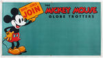 "THE MICKEY MOUSE GLOBE TROTTERS" VERY LARGE & IMPRESSIVE STORE BANNER.