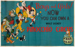 "PINOCCHIO CIRCUS" LINEN BANNER.