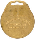 OUTSTANDING INTERNATIONAL HARVESTER COMPANY ENAMEL ON BRASS WATCH FOB.