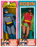 "BATMAN & ROBIN" BOXED MEGO ACTION FIGURE DUO.