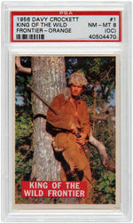 "DAVY CROCKETT" PSA HIGH GRADE ORANGE BACK TOPPS GUM CARD SET.