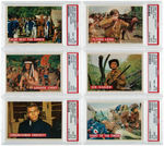 "DAVY CROCKETT" PSA HIGH GRADE ORANGE BACK TOPPS GUM CARD SET.