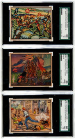 "HORRORS OF WAR" GUM CARD SGC GRADED TRIO.