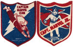 "CAPTAIN MARVEL CLUB - CAPT. MARVEL JR." FELT PATCH & CAPTAIN MARVEL MEMBERSHIP CARD LOT.