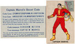 "CAPTAIN MARVEL CLUB - CAPT. MARVEL JR." FELT PATCH & CAPTAIN MARVEL MEMBERSHIP CARD LOT.