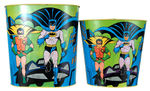 BATMAN AND ROBIN TIN LITHO WASTE BASKET PAIR.