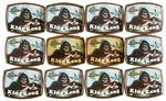 "KING KONG" MOVIE POSTER RELATED GROUP OF 14 BELT BUCKLES.