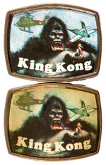 "KING KONG" MOVIE POSTER RELATED GROUP OF 14 BELT BUCKLES.