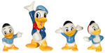 DONALD DUCK AND HIS NEPHEWS SHAW FIGURINE SET.