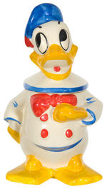 DONALD DUCK FIGURAL CERAMIC COOKIE JAR.