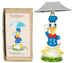 “DONALD DUCK” BOXED FIGURAL CERAMIC LAMP.