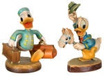 ANRI OF ITALY DONALD DUCK WOOD CARVING FIGURE PAIR.