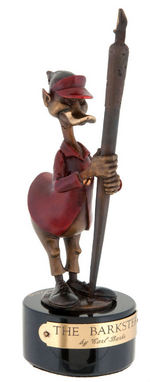 "THE BARKSTER BY CARL BARKS" SIGNED LIMITED EDITION BRONZE FIGURE.