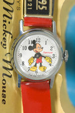 "MICKEY MOUSE" BOXED WATCH SET WITH FIGURE.