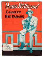 "HANK WILLIAMS' COUNTRY HIT PARADE" SIGNED SONG FOLIO.