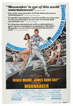 JAMES BOND "MOONRAKER" LINEN-MOUNTED POSTER.