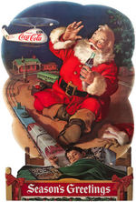 “SPIRIT OF SAINT NICK ENJOY COCA-COLA” LARGE SANTA CLAUS STANDEE.