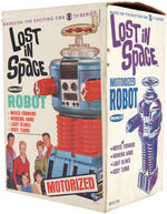 "LOST IN SPACE MOTORIZED ROBOT" BOXED COLOR VARIETY REMCO TOY.