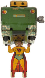 "SUPERMAN TURN-OVER TANK" MARX WIND-UP.