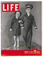 WWI AND WWII CHILD ARMY UNIFORMS AND RELATED “LIFE” MAGAZINE.