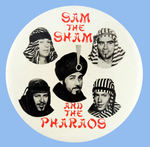 "SAM THE SHAM AND THE PHARAOS" SCARCE 1960s BUTTON.