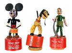 "MICKEY MOUSE/PLUTO/PETER PAN" KOHNER PUSH PUPPETS.