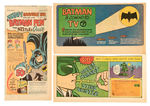 BATMAN/GREEN HORNET NEWSPAPER ADVERTISEMENT TRIO.