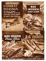 "COMBAT INSIGNIA/WAR INSIGNIA" STAMP ALBUM SET FEATURING DISNEY STUDIO DESIGNS.