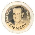 "AMERICA NEEDS KENNEDY/JOHNSON" ENCASED JUGATE FLASHER.